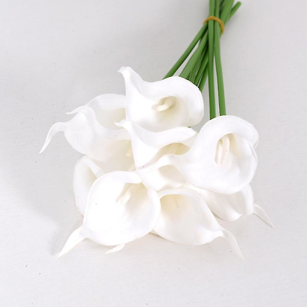 Kunstig Calla Lily 10 stk Orange Blomster Kunstige Lillier Blomsterbuket Falske Calla Lillier Plante Dcor Til Blomsterarrangement Bryllup, Braidal, H 11 10pcs