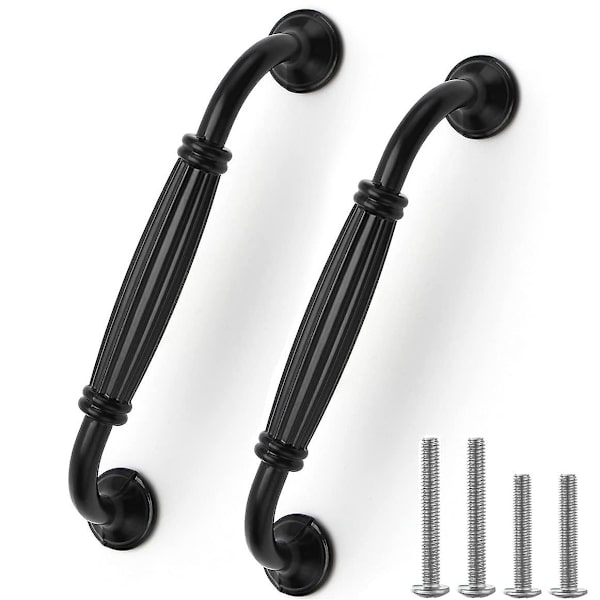 10 stk skap dørhåndtak aluminium matt svart skuffhåndtak lang bueform trekkhåndtak Hole Center 96mm