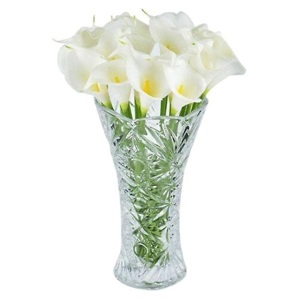 20 stk. Kunstige Calla Silke Blomster Simulation Buket 12,6\" Til Hjem Køkken Og Bryllupper White
