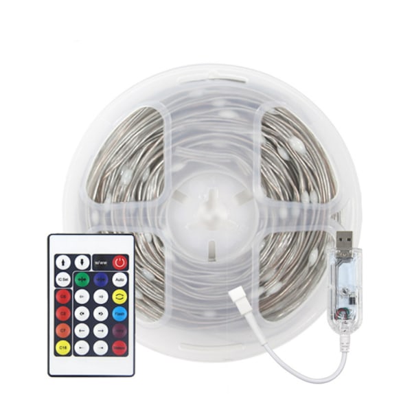 10m RGB skinnledning lysende lysstreng Bluetooth stemmestyring APP-kontroll julelysdekorasjon lysende skilt