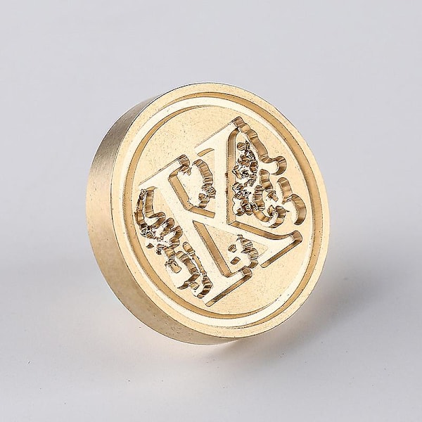 Elite messing retro alfabet initialer voksforseglingsstempel 26 bokstaver A-z voksforseglingsstempel for postdekorasjon DIY-kortlaging K