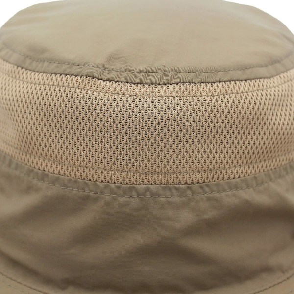 Unisex-leveälierinen hattu, UPF 50+ vedenpitävä aurinkosuoja, kesä UV-suoja Boonie Hat Dark Khaki