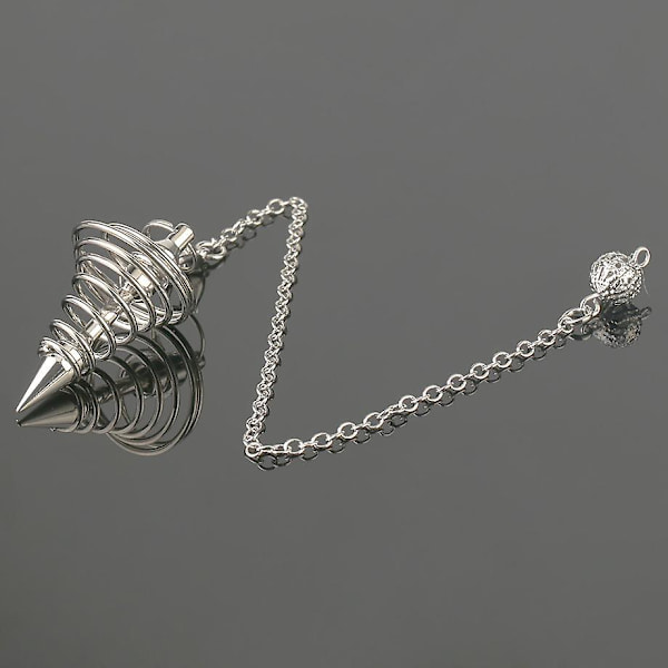2 stk. Metallspiral Pendel Halskjeder for Meditasjon Yoga