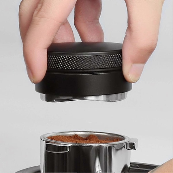 Kaffepulverfordeler Rustfritt Stål Pulverpresse Italiensk Kaffemaskin Pulverhammer 58mm