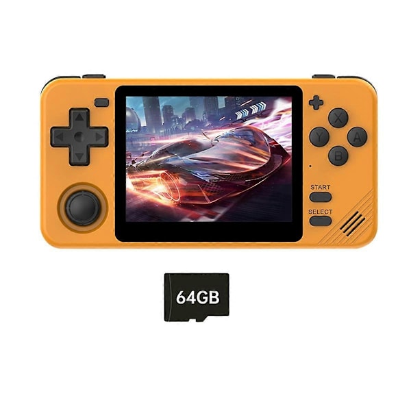 RGB10X Håndholdt Spillekonsol 64GB 3,5 Tommer IPS Skærm Open Source til PSP Simulator Videospillekonsol A