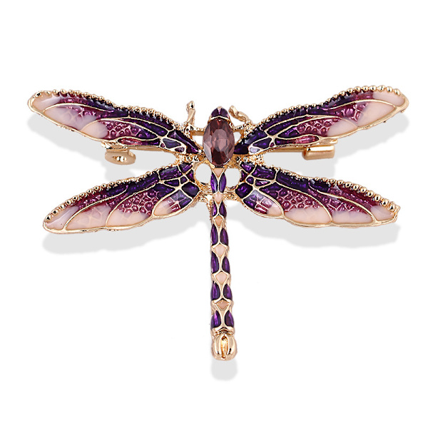 Brosch Fancy Crystal Smycken för Kvinnor Kläder Broscher Tillbehör (Sländor)