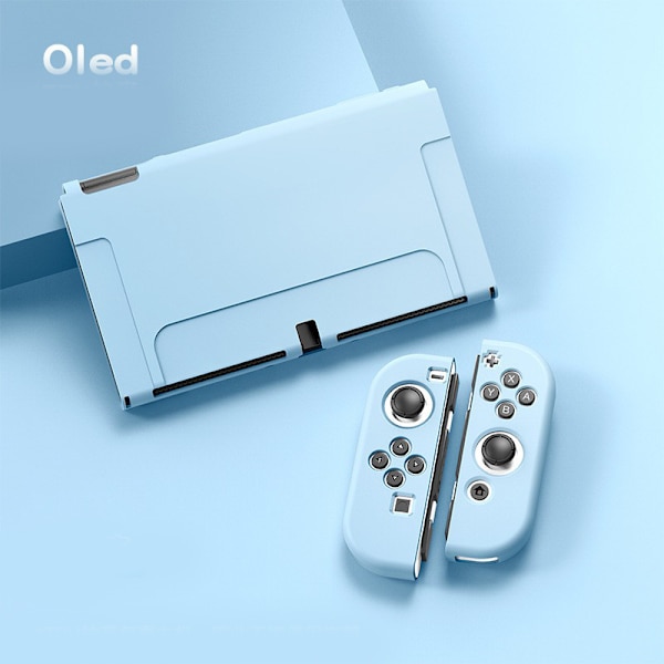 Nintendo Switch OLED spelkonsol + spelkontroll mjukt skyddande fodral, blå
