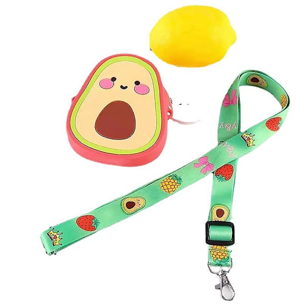 Frukt Avokado Form Design Flickor Handväska Canvas Crossbody Väska Chic Axelväska Watermelon Red