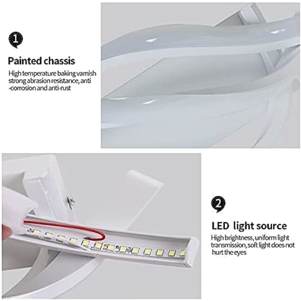 LED innendørs vegglampe, 22W moderne vegglampe, akrylbelysning vegglampe 1800LM varm hvit 3000K for stue soverom hall trapp