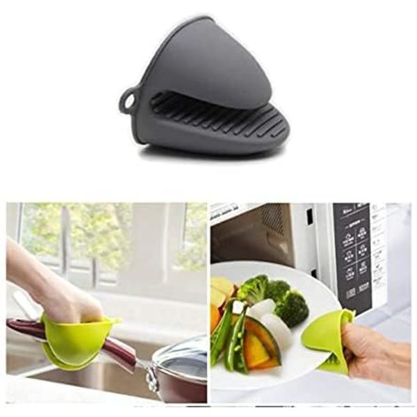 Mini tykk silikon varmebestandig gryteklut for baking, matlaging, grill rød