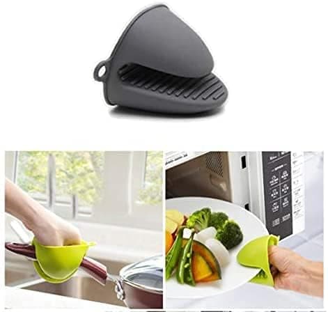Mini tykke silikone varmebestandige ovn luffer til bagning, madlavning, grill rød
