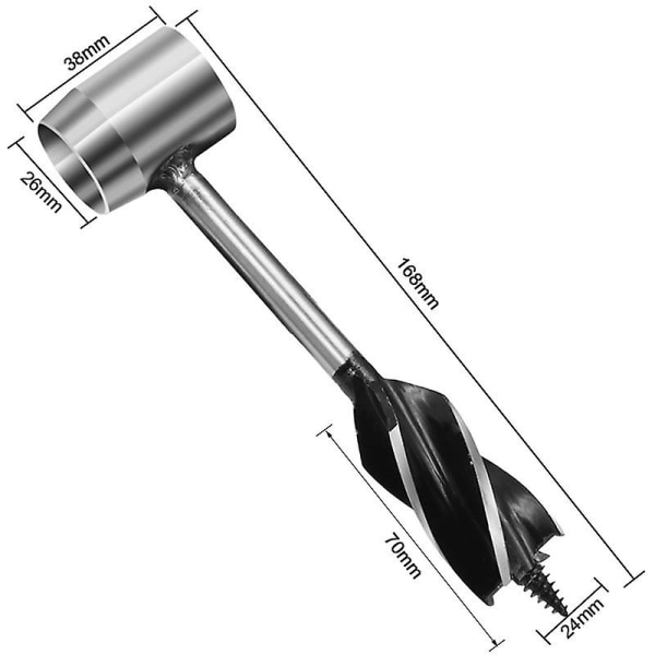 Survival Settlers Tool Bushcraft Håndbor Auger Nøkkel - Bushcraft Utstyr Og Utstyr Trebor Peg Og Manuell Hullmaker Multitool For Camping, Bushcraf Black