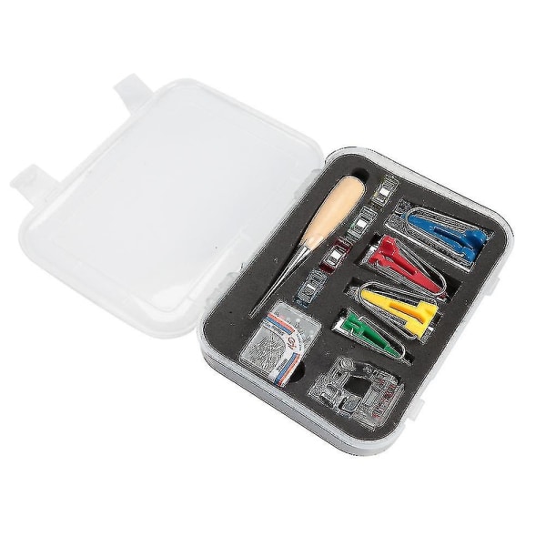 Bias Tape Maker Kit Set Kangas Bias Binding Maker Tool Guide Strip 6/12/18/25mm monitoimi ompelu tikkaustyökalu