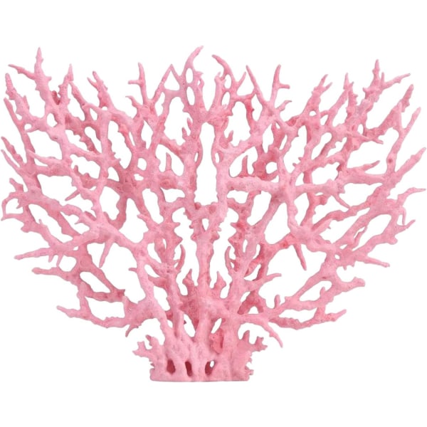 Kunstig akvarium koral dekoration plast akvarium plante dekoration akvarium landskab pink, stor størrelse