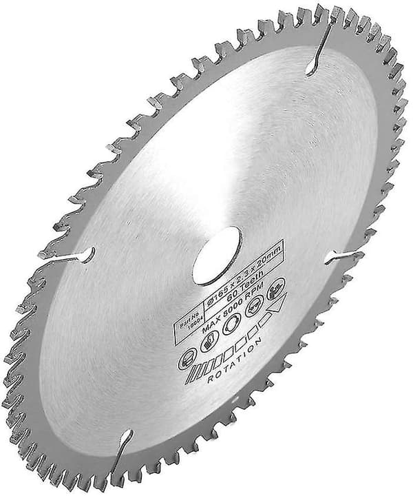 Cirkelsågblad 60 tänder sågblad 165mm cirkelsågblad Hm Silver, för kapning av koppar, järn