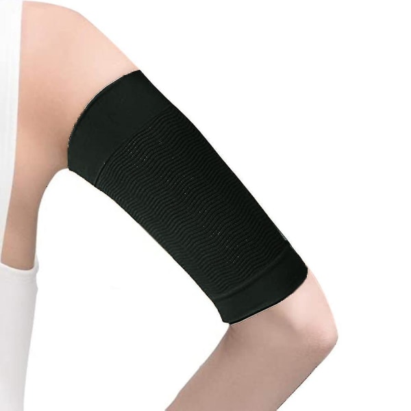 2 par kompresjonsermer for armer, elastiske armformere for sport Black