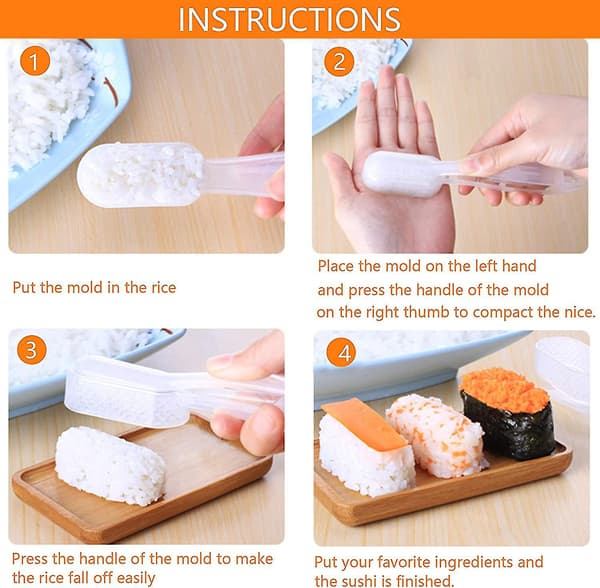 2 stk Acsergery gave Onigiri Maker Sushi Maker Mold Nigiri Sushi Making Kits