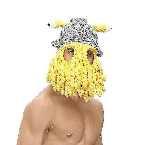 Vinter Uld Hat Europa Og Amerika Sjov Octopus Hat Maske Pullover Tentakel Hat