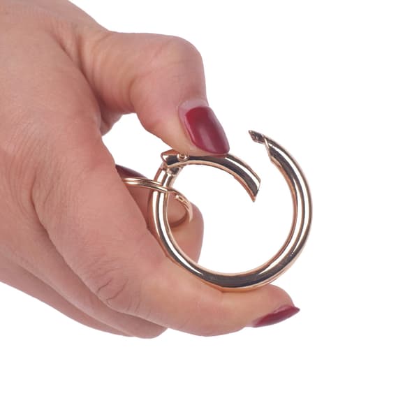 Silikone håndleds nøglering cirkel armbånd gummi bangle rund nøglering holder Black
