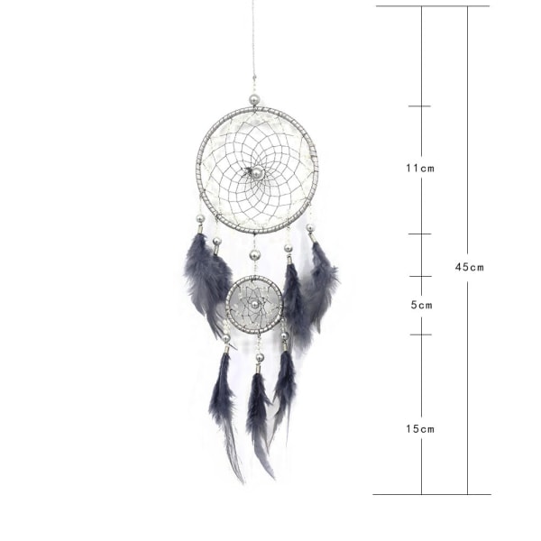 Gray two ring dream catcher wall decoration ins style home dream catcher wall decoration