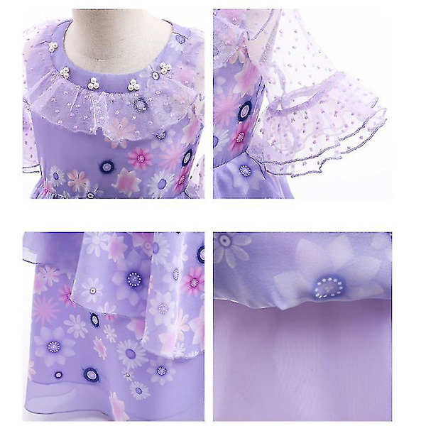 Isabela Filmkaraktär Encanto Kostym Flickor Prinsesskostym Set 140