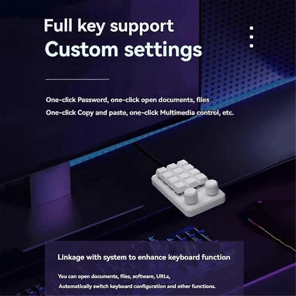 Programmering Makro Brugerdefineret Tastatur RGB Kopier Indsæt Mini Spil Mekanisk Hotswap Macropad Bluetooth5.0+Kablet