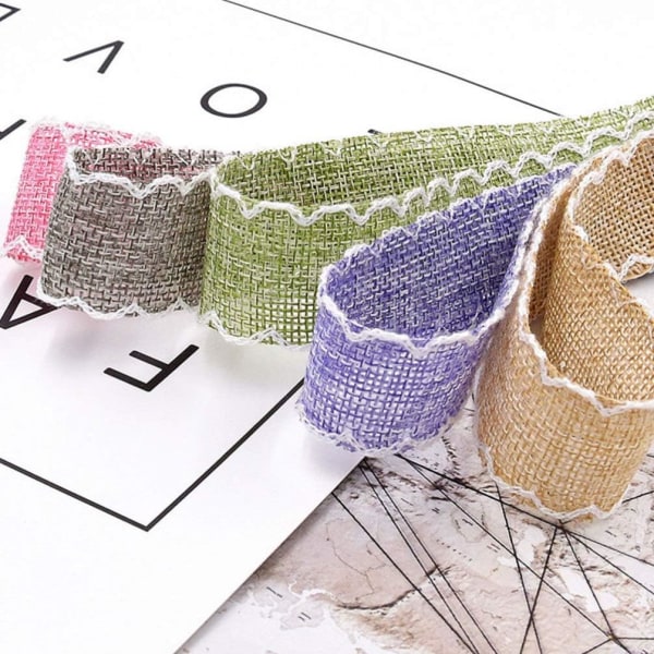 1 rulle 10m linned webbing burlap webbing stof webbing DI