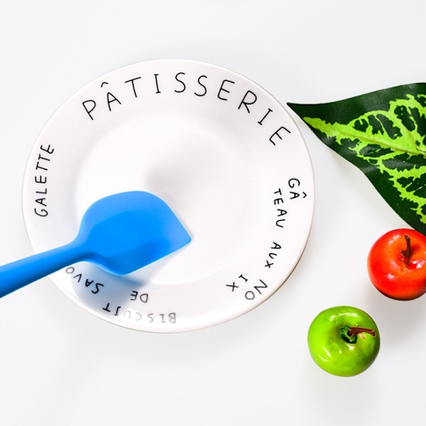 Silikonspatlar, (Blå) Halvspatel, Konditorspatel, Värmebeständig Non-Stick, Repar Inte Pannor, för Bakning och Matlagning