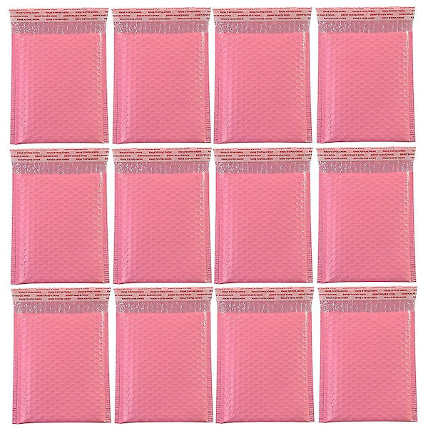50 stk Praktiske bobleoppbevaringsposer Støtsikker ekspresslevering Emballasjepose Boblepose for hjem Butikk Kontor (rosa, 15x11cm)