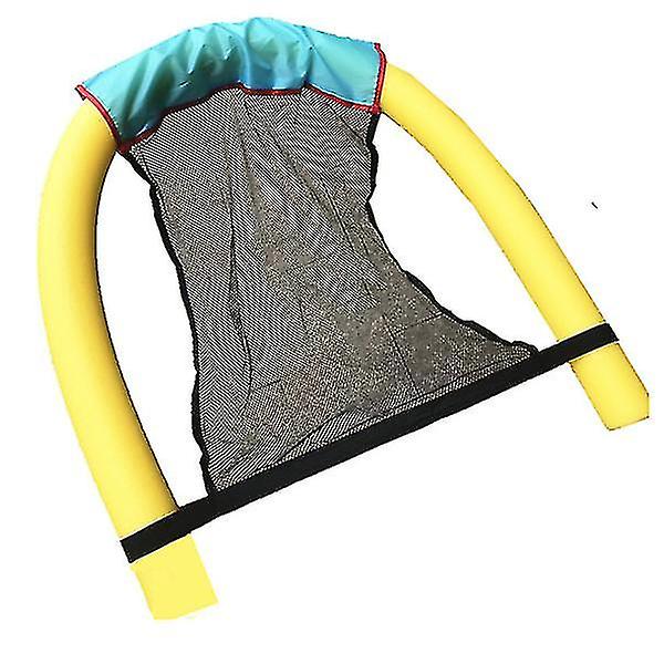Oppustelig flydende svømmemadras til poolparty, liggestol med vandhængekøje Yellow