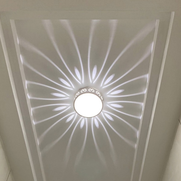 Kreativt gångljus, enkelt modernt korridorljus, inbyggd spotlight, downlight, LED-entréljus, entréljus, hallljus, vitt ljus 3W