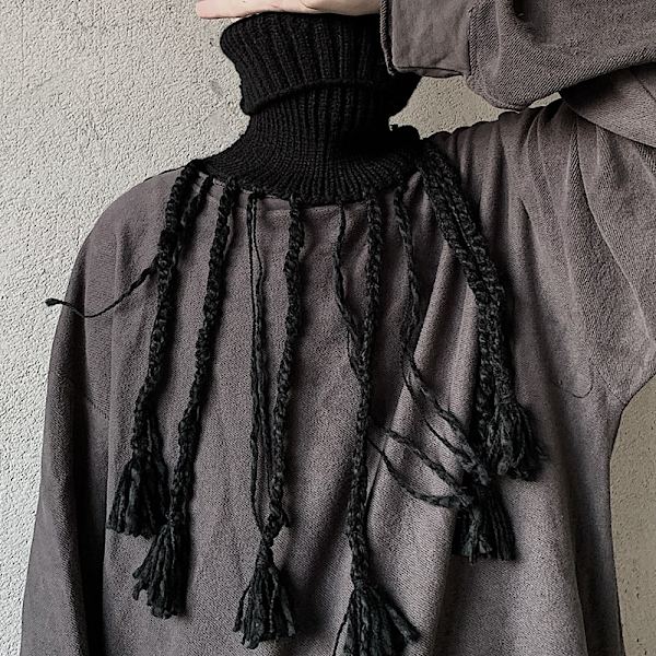Personlig fransad dreadlocks-hatt, stekt kyckling cool stickad hatt, hiphop cool stekt flätad ullhatt