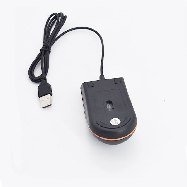 USB-kablet mus, lydløs, sort