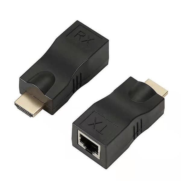 Hdmi över Ethernet-kabel 3d Zero Latency sändare och mottagare Balun-kit Black