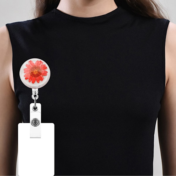 3 st vita, ljusgrön, orange PVC ID-märkesklämma Retractable Lanyard Easy Pull Buckle Söt ID-kortsnyckelring för studentarbetare