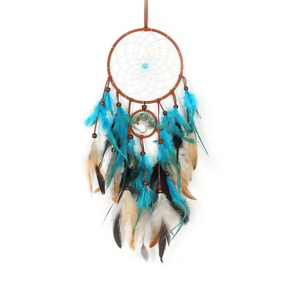 Drömfångare Barnrum Dekoration Handgjord Luminous Drömfångare Fjäder Gobeläng Boho Stil Hem Sovrum Vägg Hängande Bröllopsdekoration