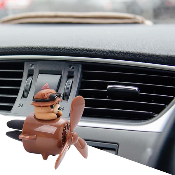Bilaromaterapi Duft Diffuser, Cartoon Bear Pilot Air Ferrinizer Bil Air Fan Aroma Clips