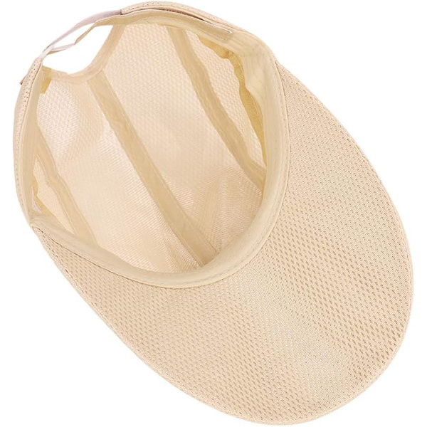 Aftagelig Baseball Cap, Åndbar Mesh Solhat, Tom Hat til Mænd, Beige