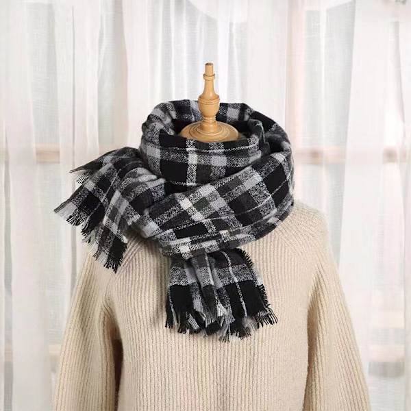 Cashmere-sjal i höst och vinter, trendig, tjock, enkel och högkvalitativ sjal för att hålla värmen