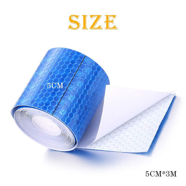 Reflekterande tejp 3m X 50 mm Vattentät reflektor Varningsetiketter Hög intensitet Självhäftande säkerhetstejp 1pcs Blue
