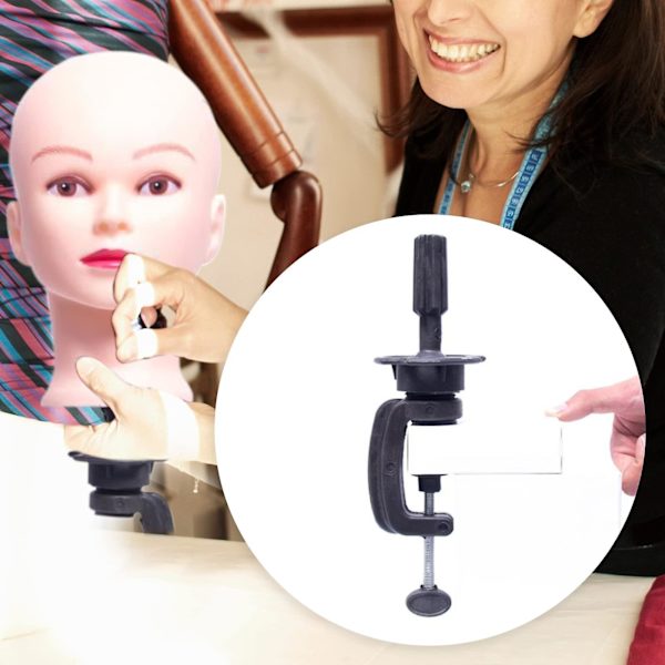 Mannequin träningshuvud klämma/stativ perukhållare stativ skrivbord bordsklämma perukklämma kosmetologi träningshuvud bordsklämma