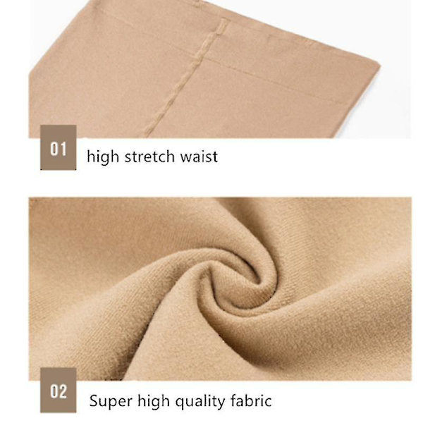 Ben Faux Translucent Varm Fleece Strumpbyxor Slim Stretchy För Vinter Utomhus Kvinnor, Svart 200G