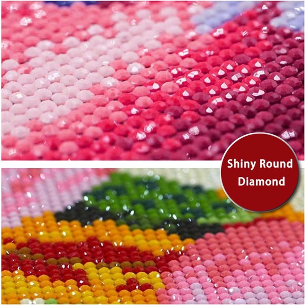 DIY 5D diamantmålning fyrhus, diamantmålning konst broderi korsstygn runda diamanter hemväggdekoration 12x16 tum
