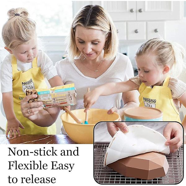 Hjerteforme til chokolade 8,7 tommer stor silikone kageform