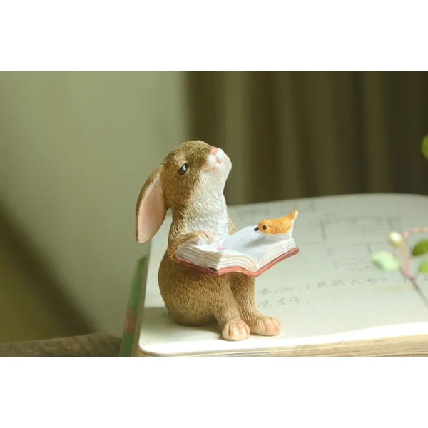 Brikker Hverdagskolleksjon Påske hjemmeinnredning Søt kaninfigur Miniatyr bordplate dekor Fairy Garden Thanksgiving