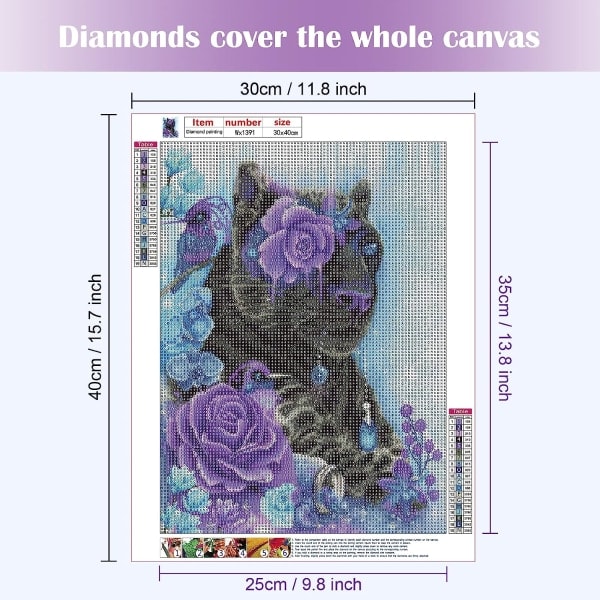 DIY 5D Timanttimaalaus 5D Comple, Eläintimanttimaalaus Rhines