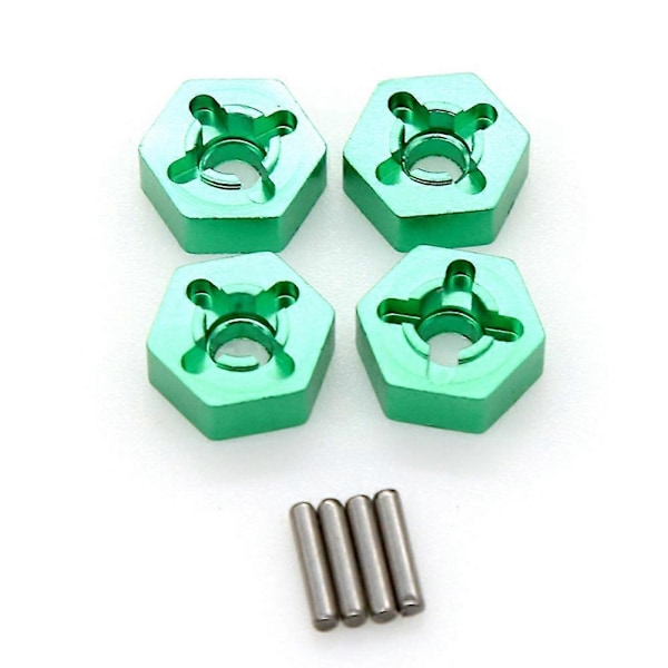 Metall 12mm Kombiner Hjulnav Hex Adapter for 104001 1/10 RC Bil Oppgraderingsdeler Tilbehør, Grønn