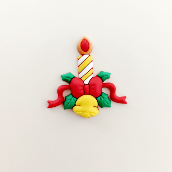 30 stk forskjellige stiler juledekorasjon festkake topper myk limkakeplugg ca 4,5 cm bred