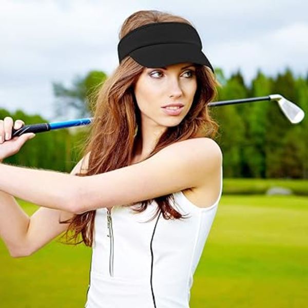 Solskærme til kvinder og mænd, solskærm beskyttelse, solskærm kasket sportshat luft fritid hat anti-UV hatte solskærm til golf tennis løb tøj jogging sport