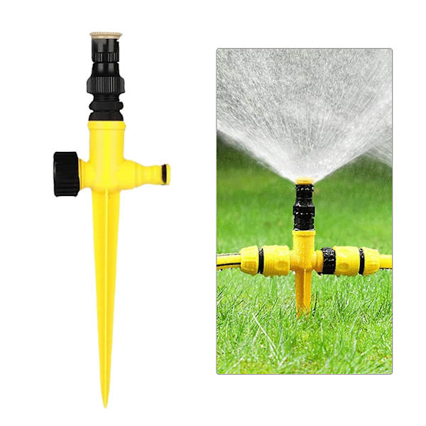 Automatisk gräsmattesprinkler, 360 graders roterande terrasskylsystem, justerbar trädgårdssprinkler, bevattningssystem för gräsmatta